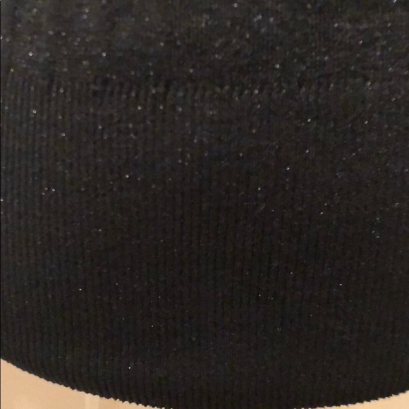 Black with sparkle dolman 3/4 length sleeve top - Picture 3 of 6